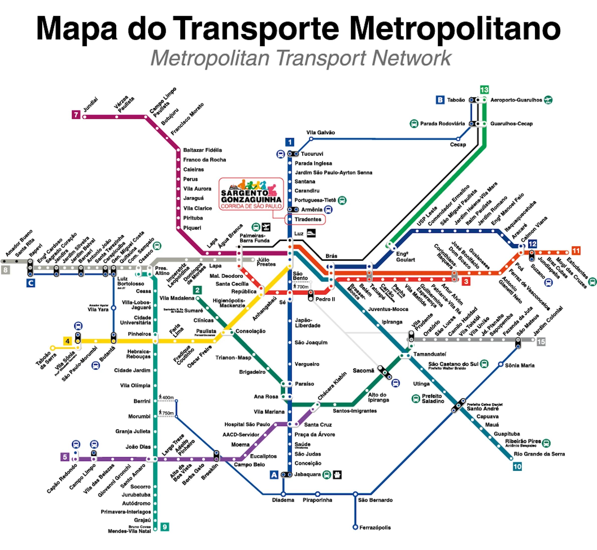 mapa metrô são Paulo