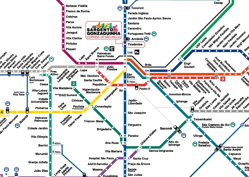 mapa metrô são Paulo